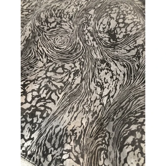 Outbrook Leather Coat Womens Large Black Long Baroque Suede Detail 80s Vintage - Picture 11 of 16